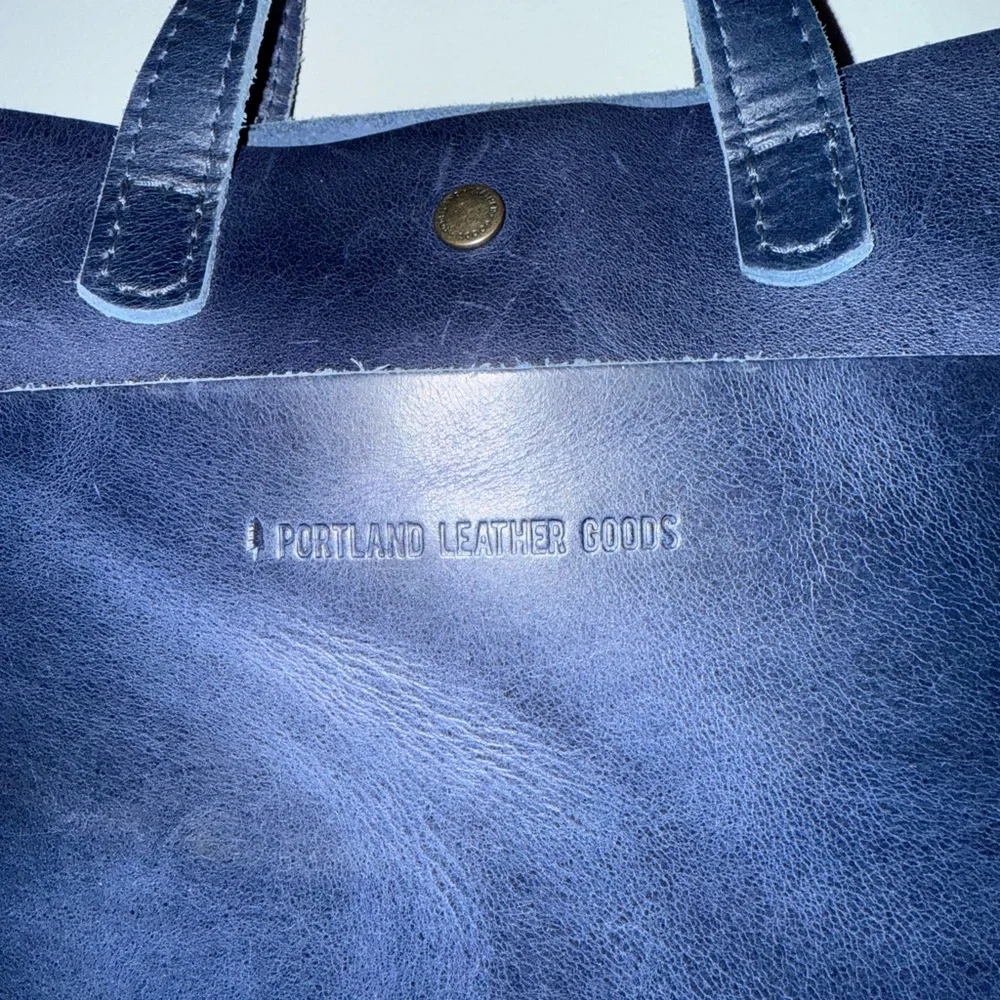 Portland Leather Navy Mini Tote - Picture 2 of 5